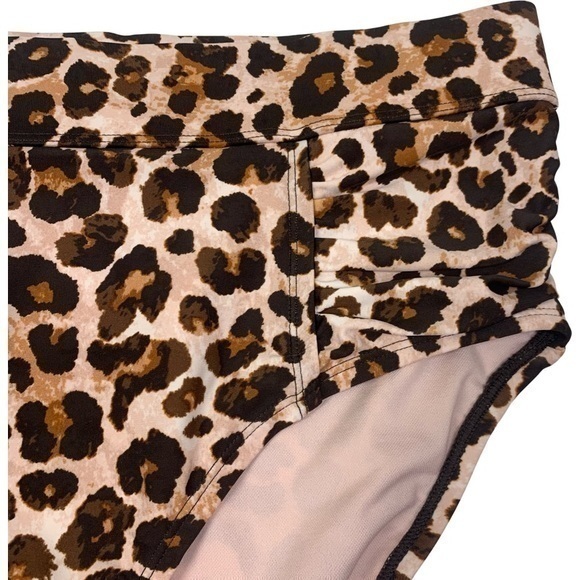 KONA SOL Pink Animal‎ Print Hipster Bikini Bottoms - Picture 2 of 9